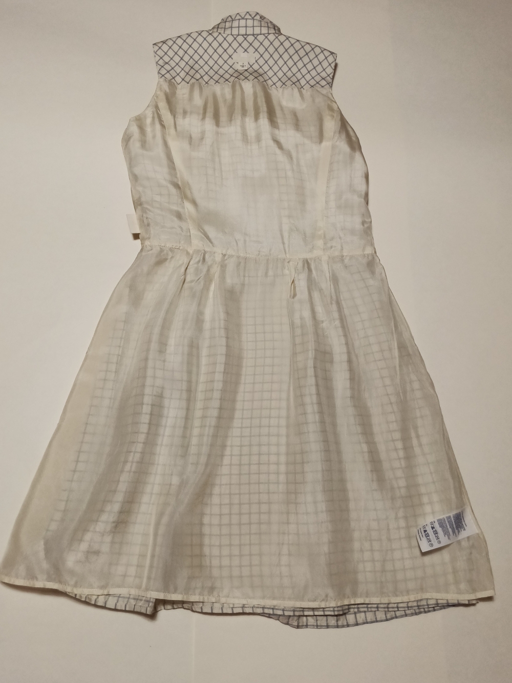 Tommy Hilfiger Sleeveless Silk Plaid Pleated Collared Shirt Dress Size 2 - Picture 10 of 11
